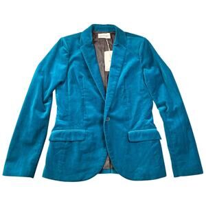 NWT Zadig & Voltaire #1 Vero Blue Velvet Blazer Jacket Size FR 40 US Medium